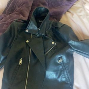 Lulus size small black leather jacket barely worn